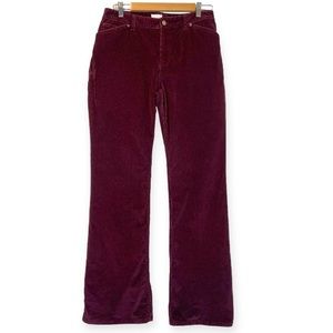J. Jill Bootcut Corduroy Pants Black Women’s Size 10 Wine Burgundy Maroon Red